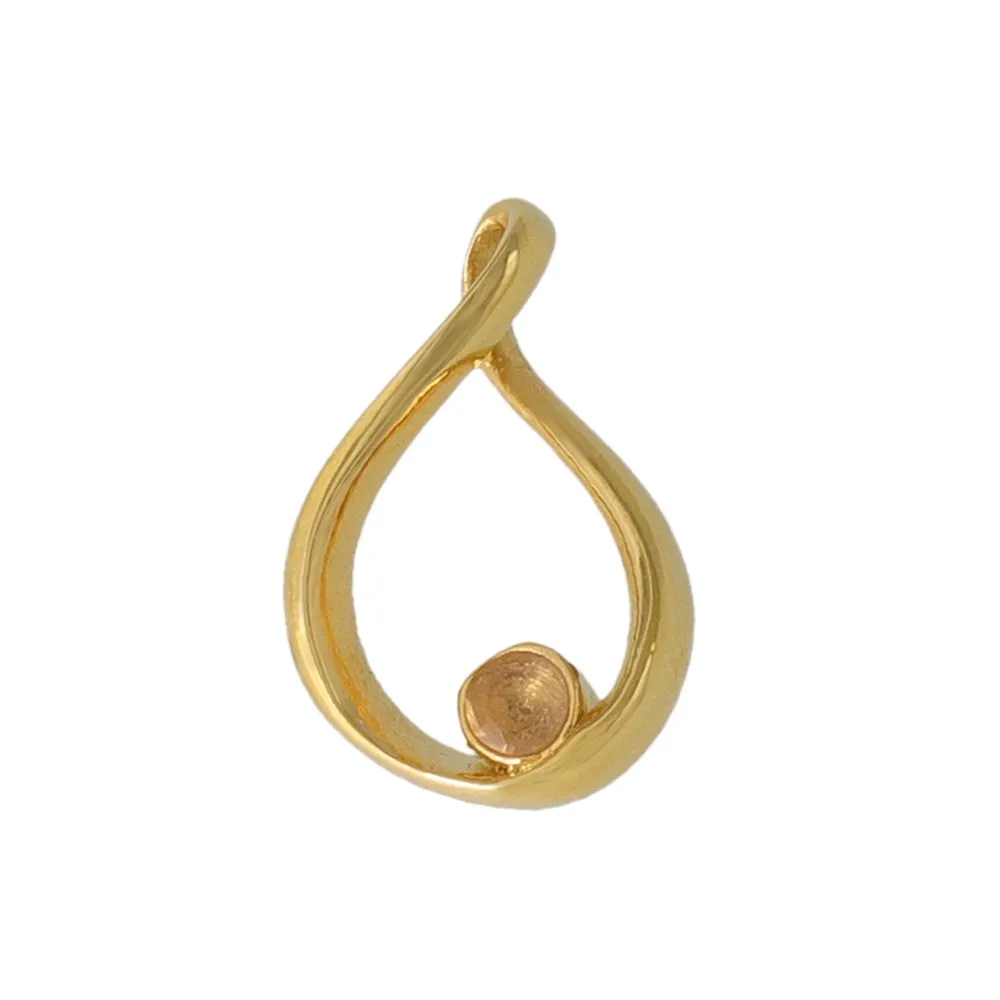 Gold Tone Drop Necklace Charm