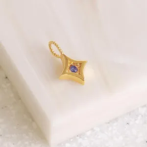 Gold Tone Star Necklace Charm