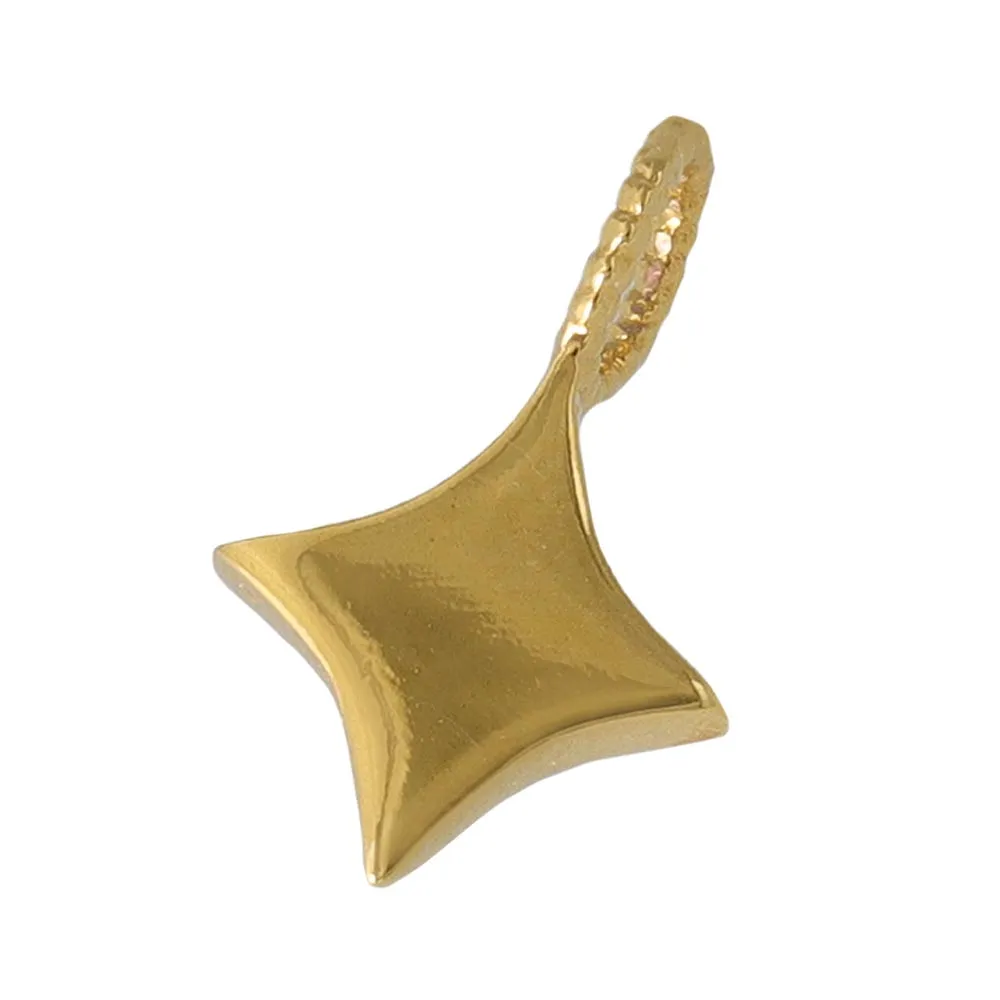 Gold Tone Star Necklace Charm