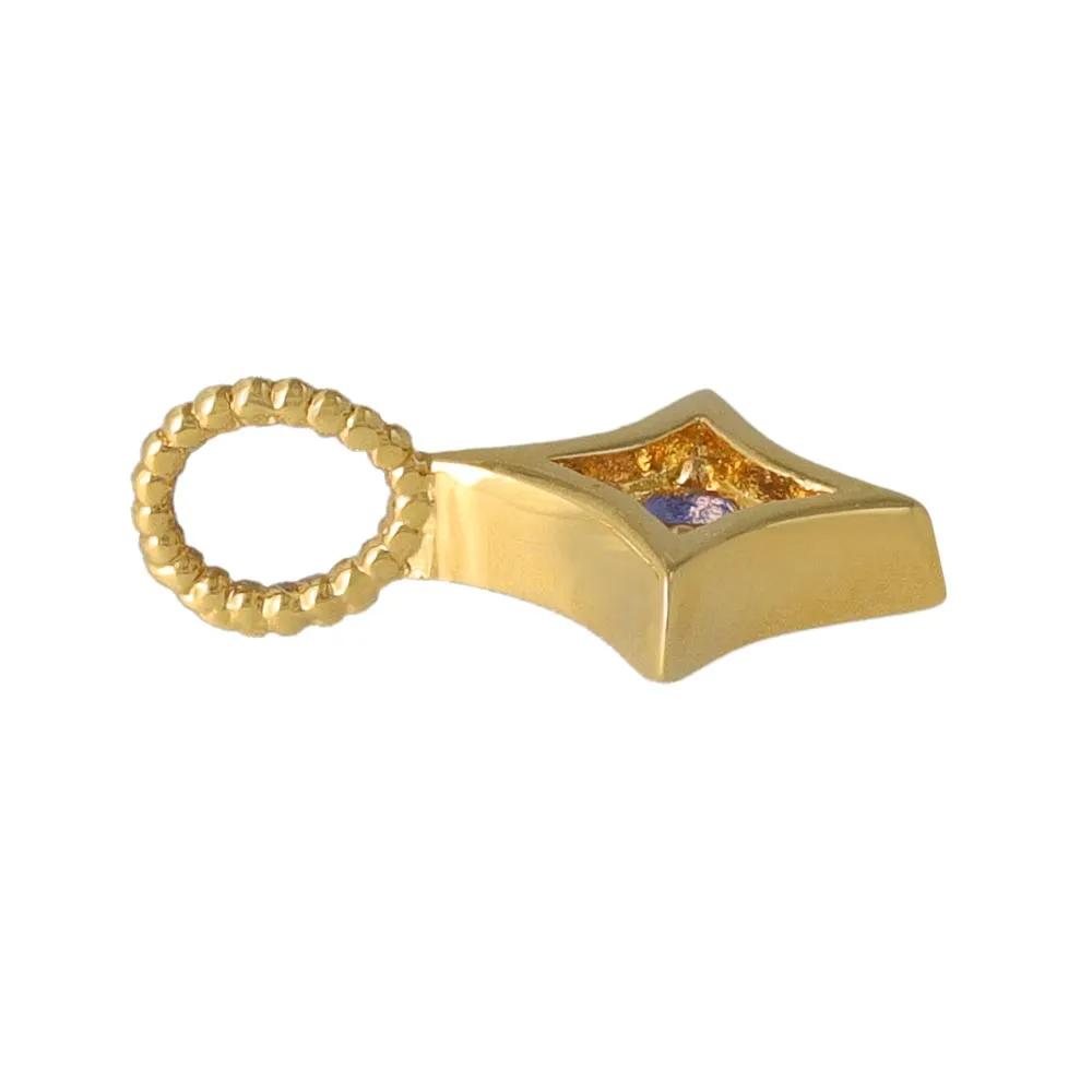 Gold Tone Star Necklace Charm