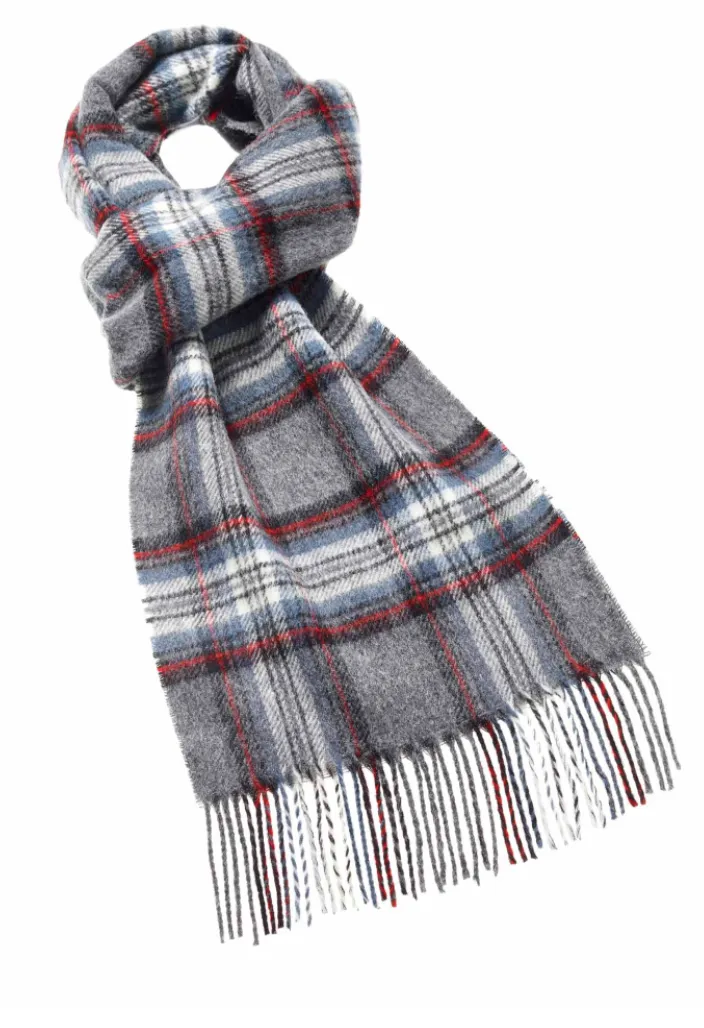 Grey Stewart Lambswool Scarf