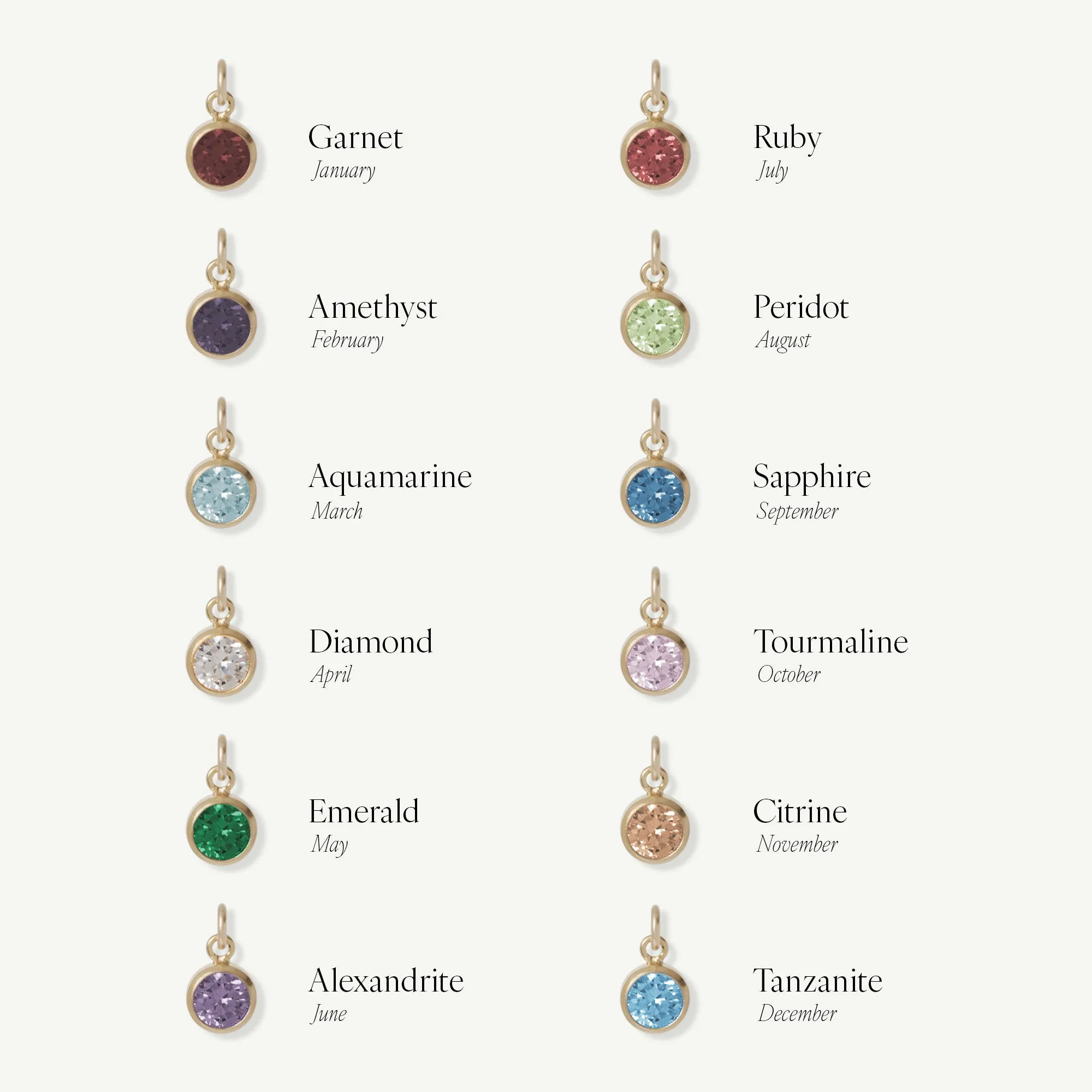 Iris Birthstone Necklace