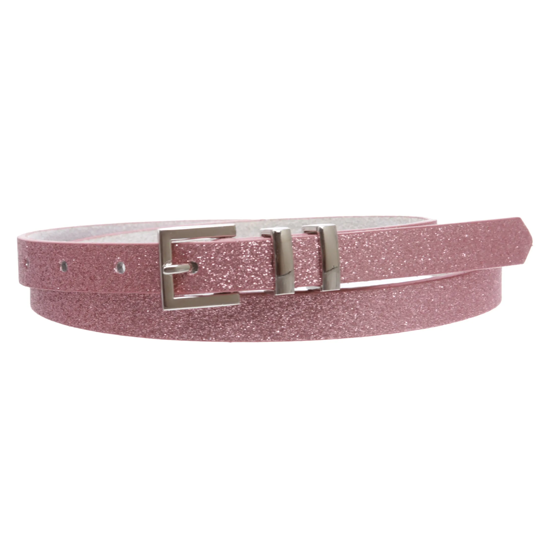 Ladies 5/8" Glitter Dress Skinny Belt