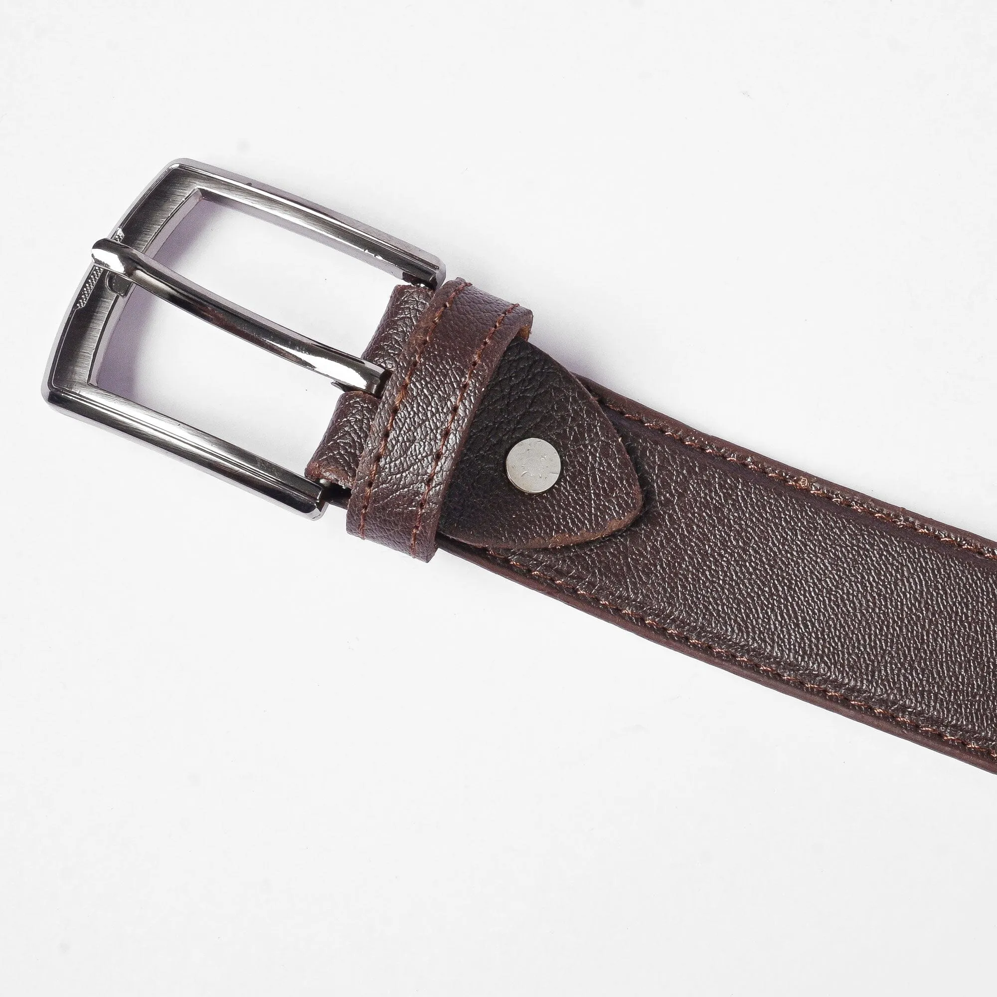 L&L Men's Carmelita Texture Design Leather Belt