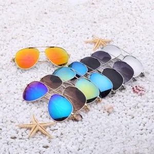 Luxury diamond metal Fox shape sunglasses women brand designer Aviation glasses Vintage mirror coating sun glasses
