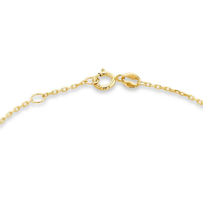 Malachite Quatrefoil & Ball Chain Bracelet