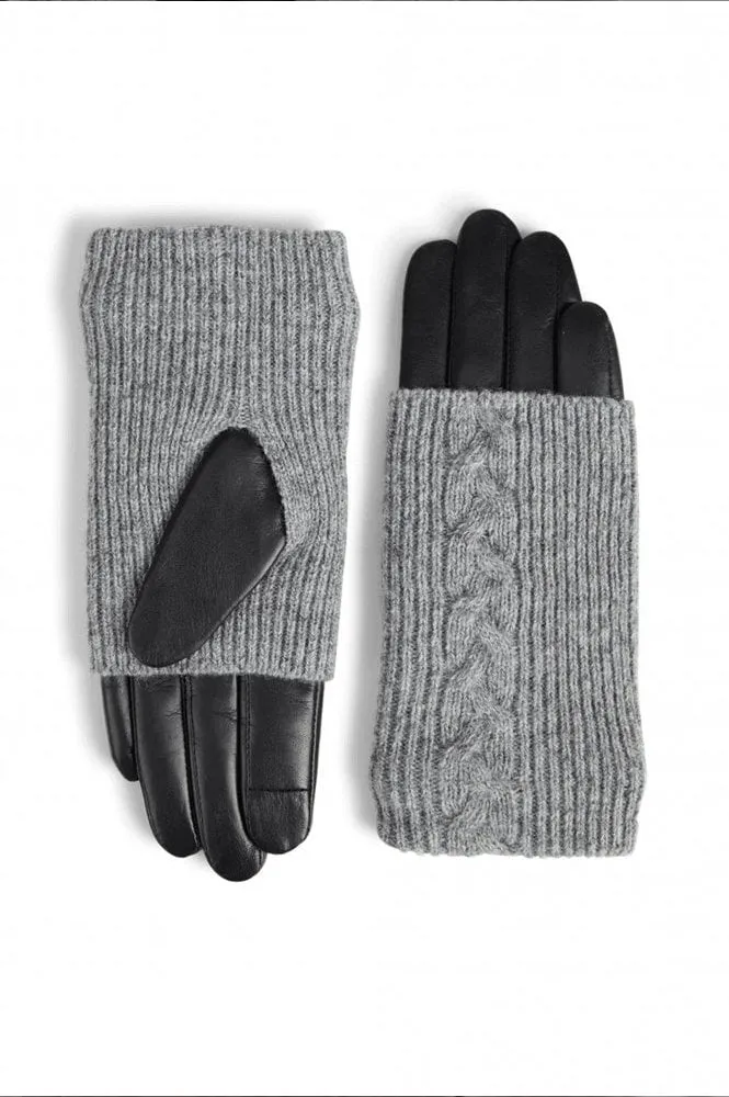Markberg Helly Black & Grey Cable Knit Gloves