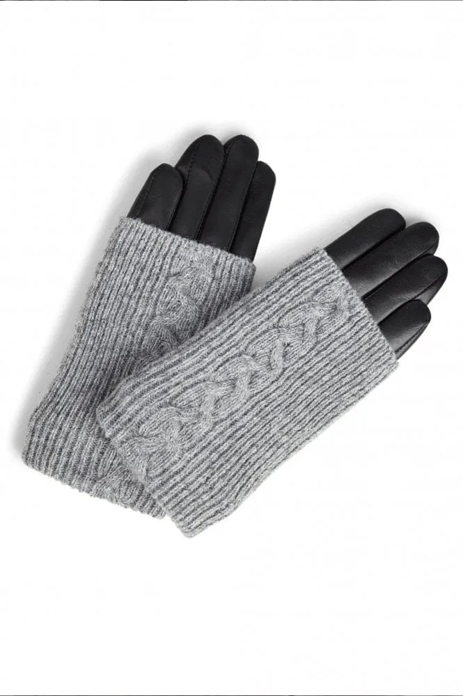 Markberg Helly Black & Grey Cable Knit Gloves