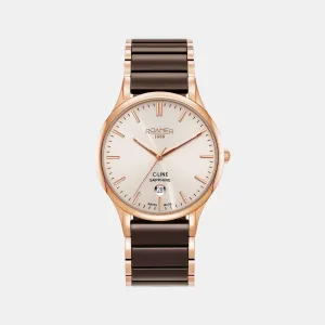 Men's Beige Analog Stainless Steel Watch 658833 49 35 63