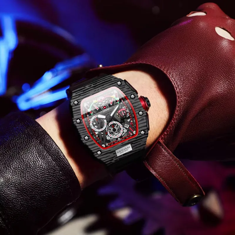 Men's Luxury Racing Style Chronograph Quartz Watch