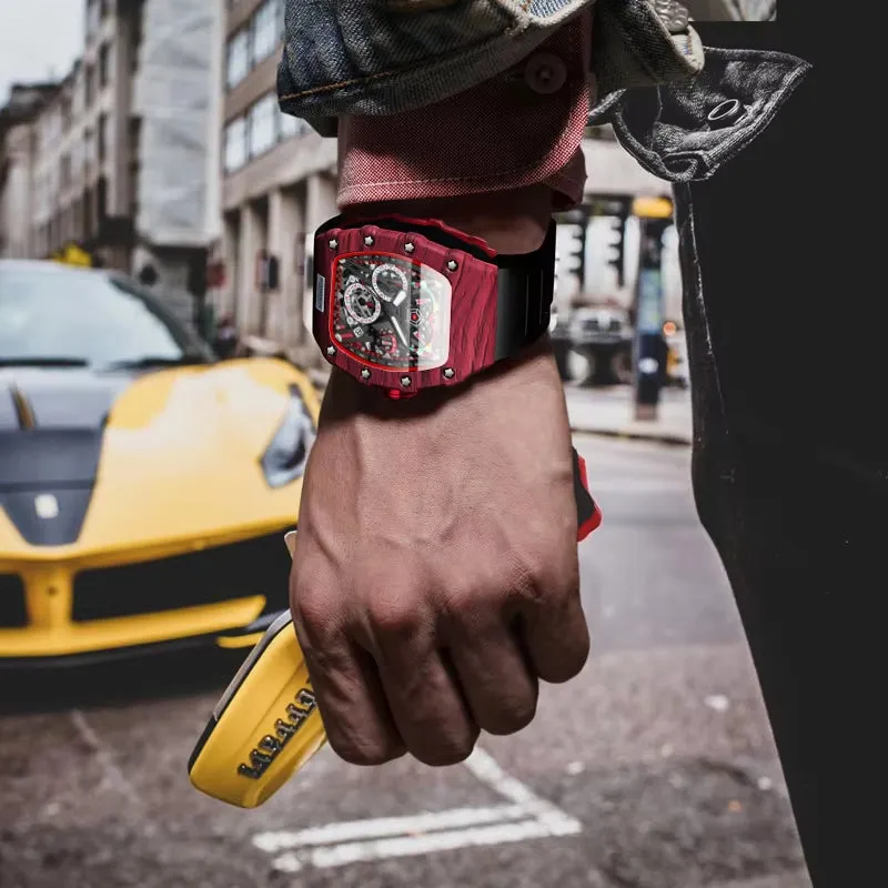 Men's Luxury Racing Style Chronograph Quartz Watch