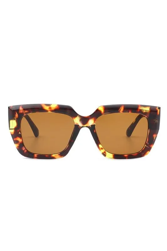 Minka Square Retro Flat Top Cat Eye Sunglasses