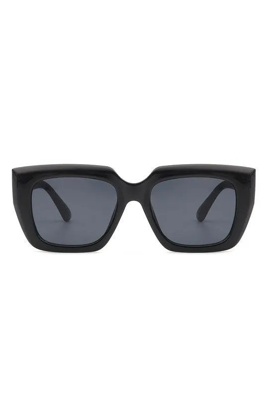 Minka Square Retro Flat Top Cat Eye Sunglasses