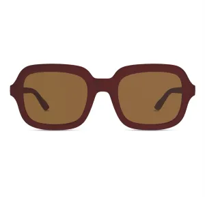 Montenegro Squares Sunglasses in Maroon