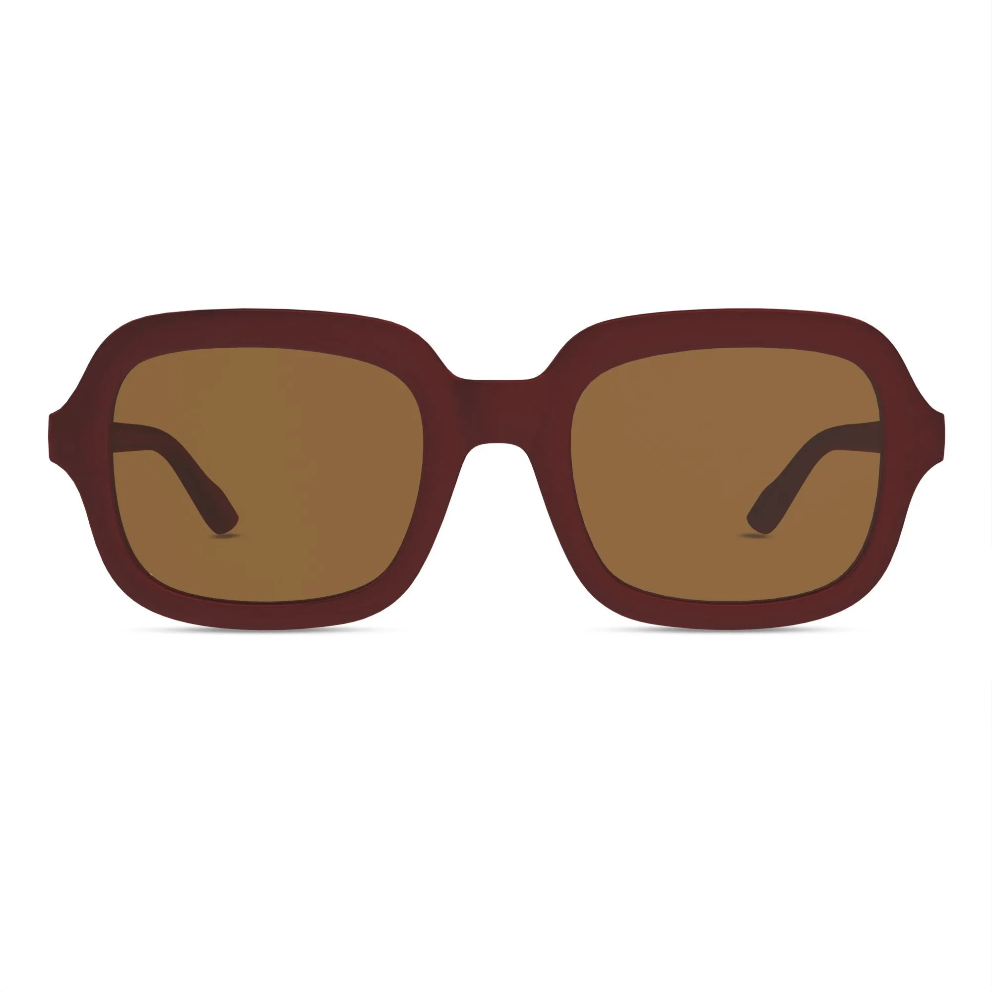 Montenegro Squares Sunglasses in Maroon