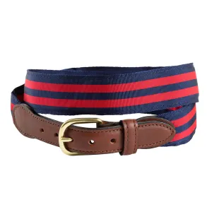 Navy & Red Grosgrain Ribbon Children's Belt