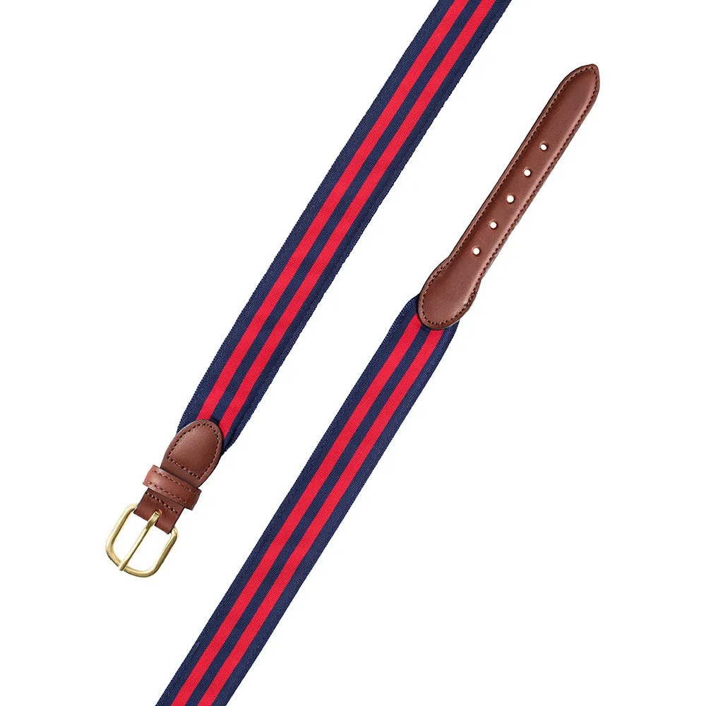 Navy & Red Grosgrain Ribbon Children's Belt