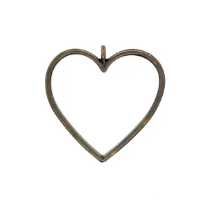 Ox Brass Heart Open Bezel
