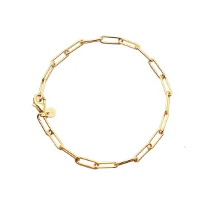 Paperclip Bracelet, Gold