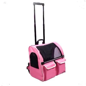 Petcomer Trolley Backpack Pet Carrier Large (Pink)