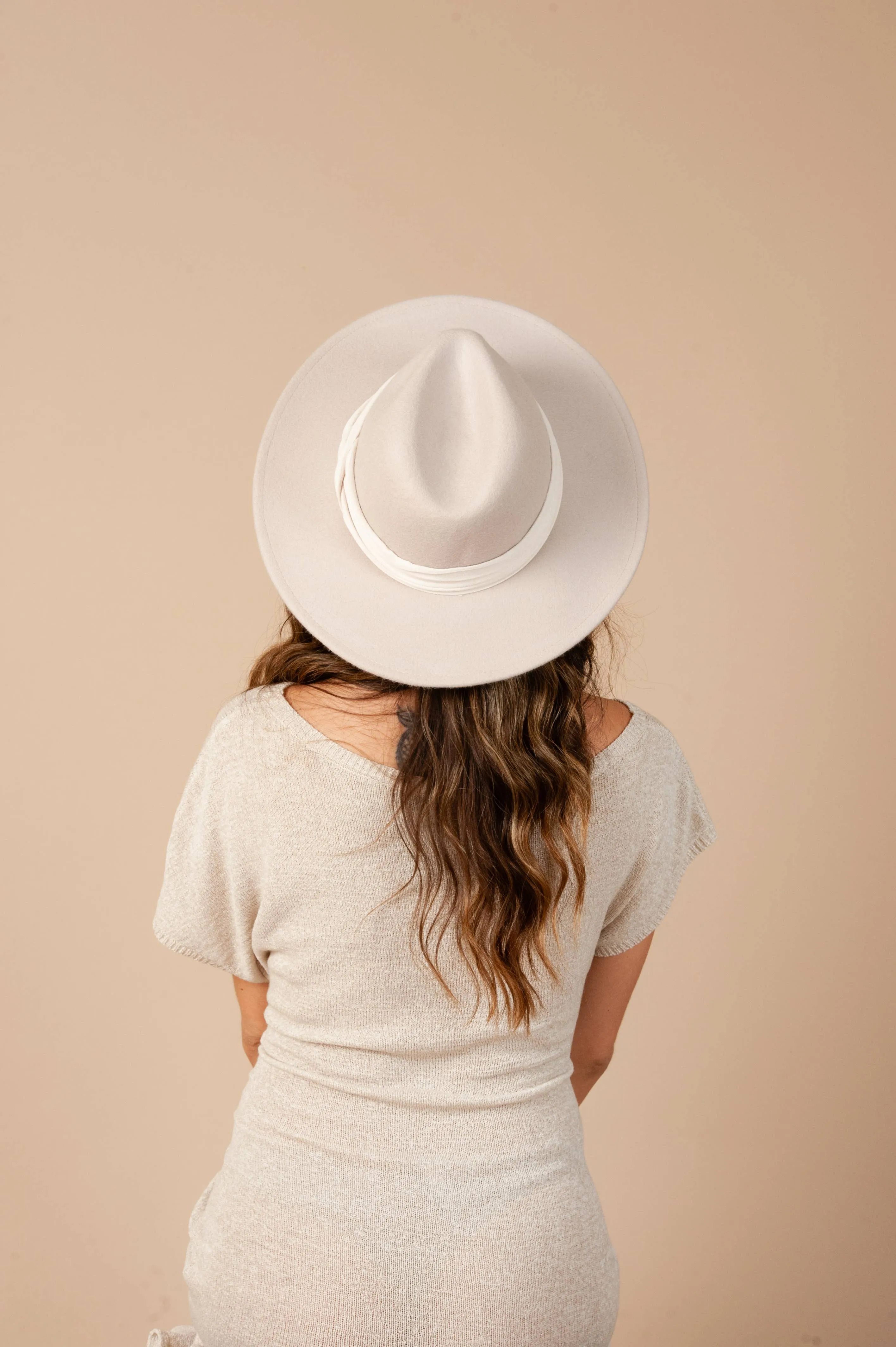 Pleated Detail Wool Fedora