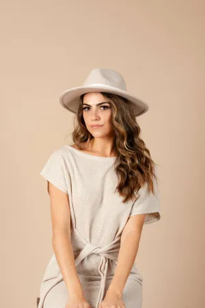 Pleated Detail Wool Fedora