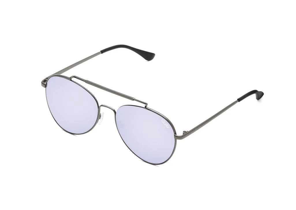 Quay - Lickety Split Gunmetal/Purple Mirror