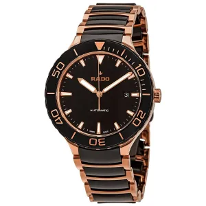 Rado Centrix Black Dial Automatic Men's Two Tone Watch R30001152
