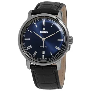 Rado DiaMaster Automatic Blue Dial Black Leather Men's Watch R14806206