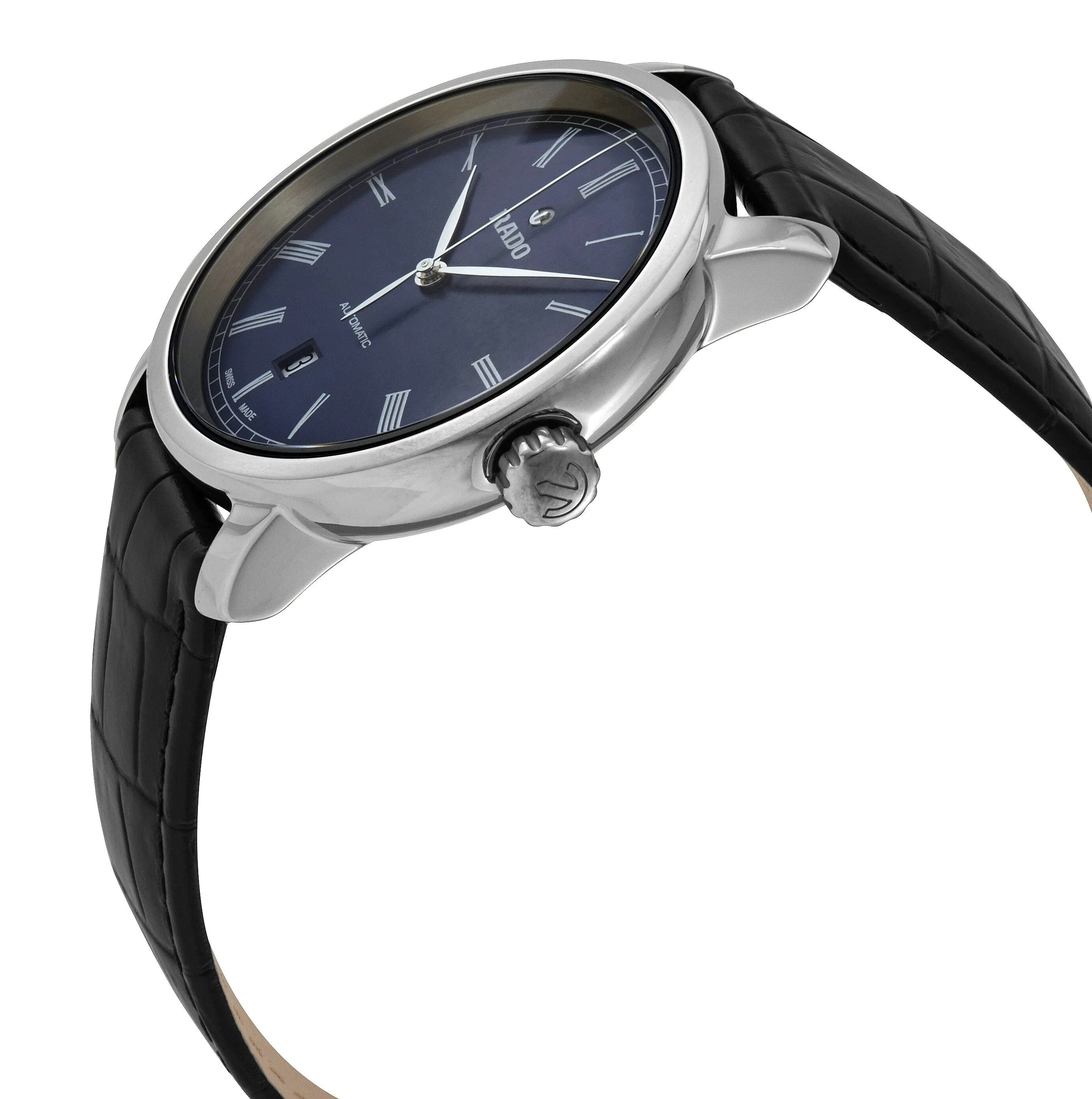 Rado DiaMaster Automatic Blue Dial Black Leather Men's Watch R14806206