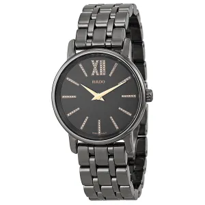 Rado DiaMaster Black Diamond Dial Black Ceramic Ladies Watch R14064707