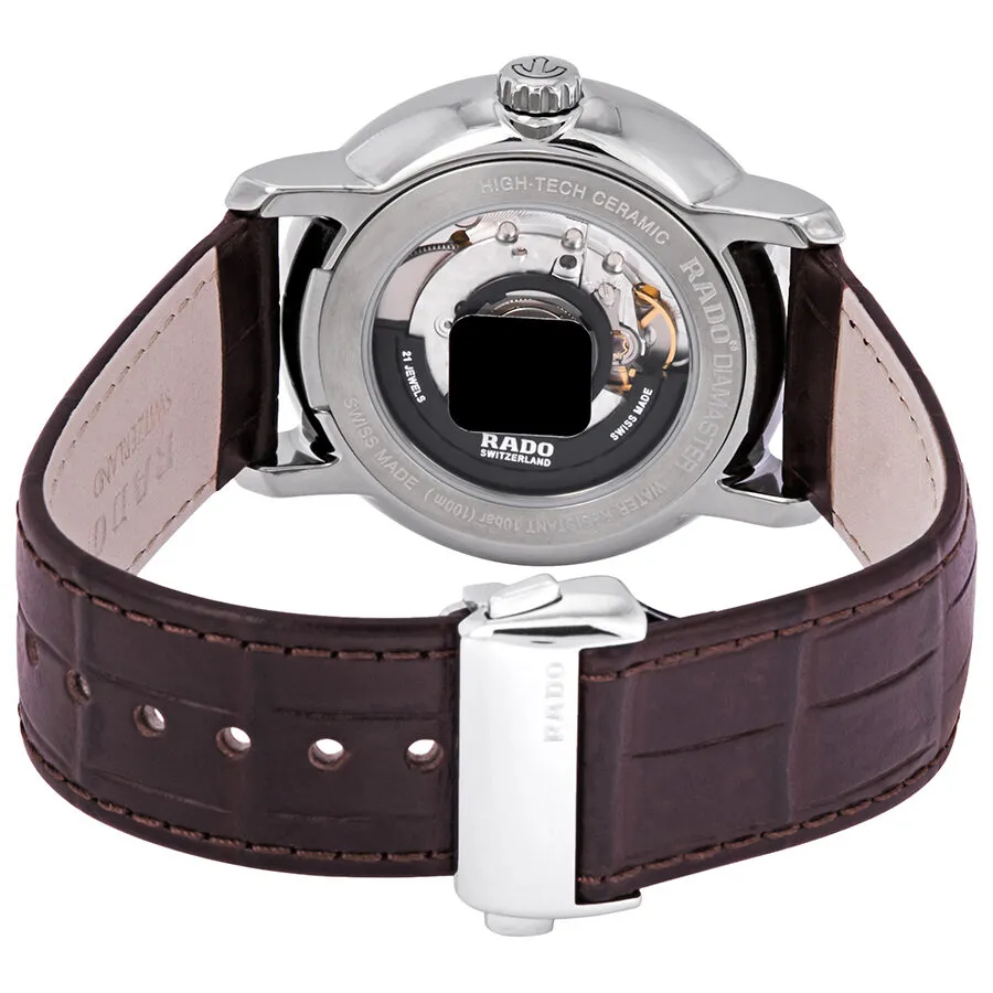 Rado DiaMaster XL Silver Dial Automatic Men's Leather Watch R14074086
