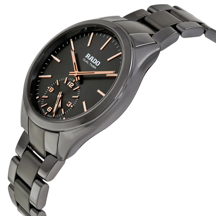 Rado Hyperchrome Dual Timer XL Touch Grey Ceramic Men's Watch R32102172