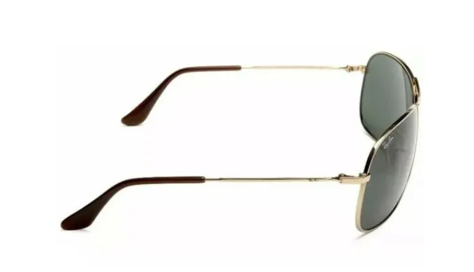 Ray-Ban Mens Gold/Green Pilot Aviator Sunglasses (RB3267 001/71 64MM)