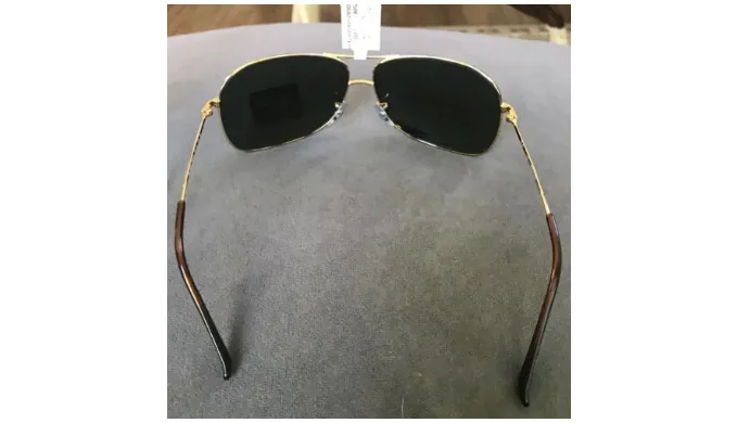 Ray-Ban Mens Gold/Green Pilot Aviator Sunglasses (RB3267 001/71 64MM)