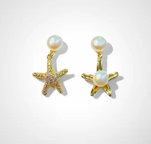 Sea Star Pearl Earrings