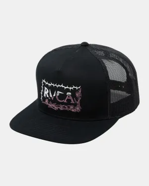 Sharp Split Trucker Hat - Black