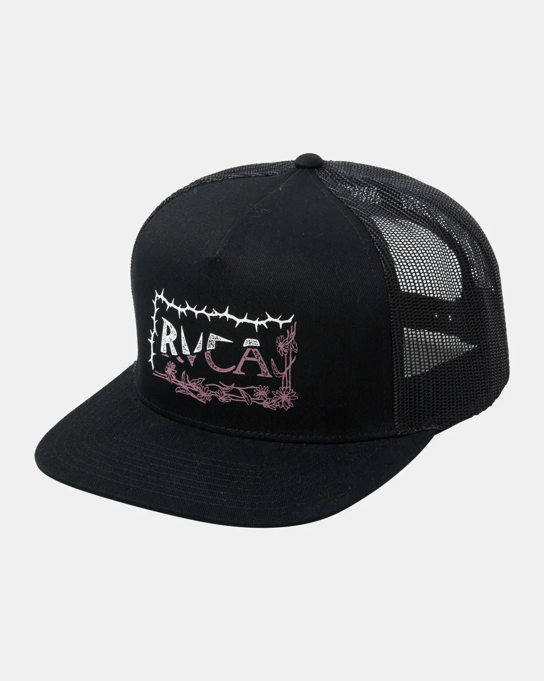 Sharp Split Trucker Hat - Black