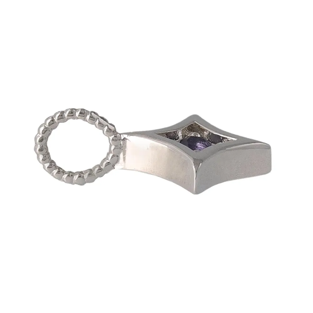 Silver Tone Star Necklace Charm