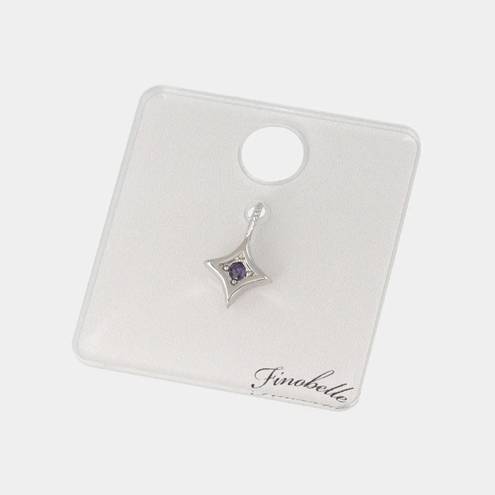 Silver Tone Star Necklace Charm
