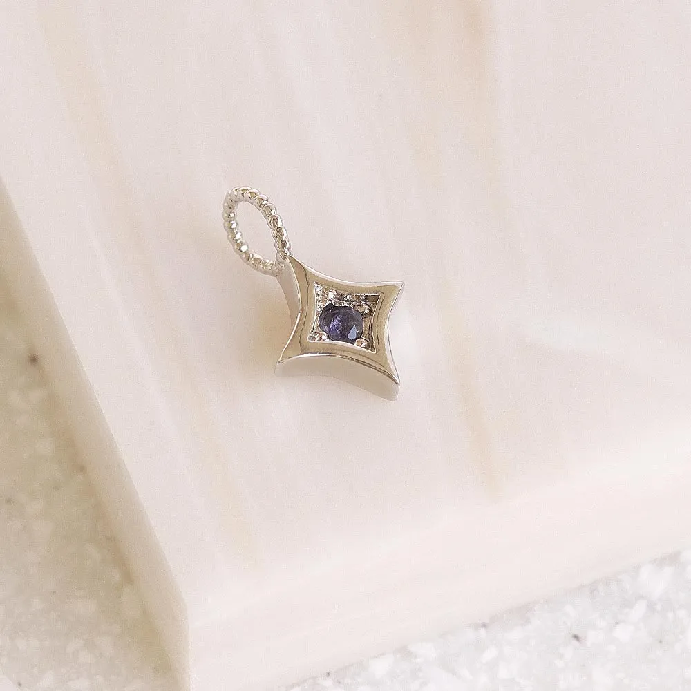 Silver Tone Star Necklace Charm