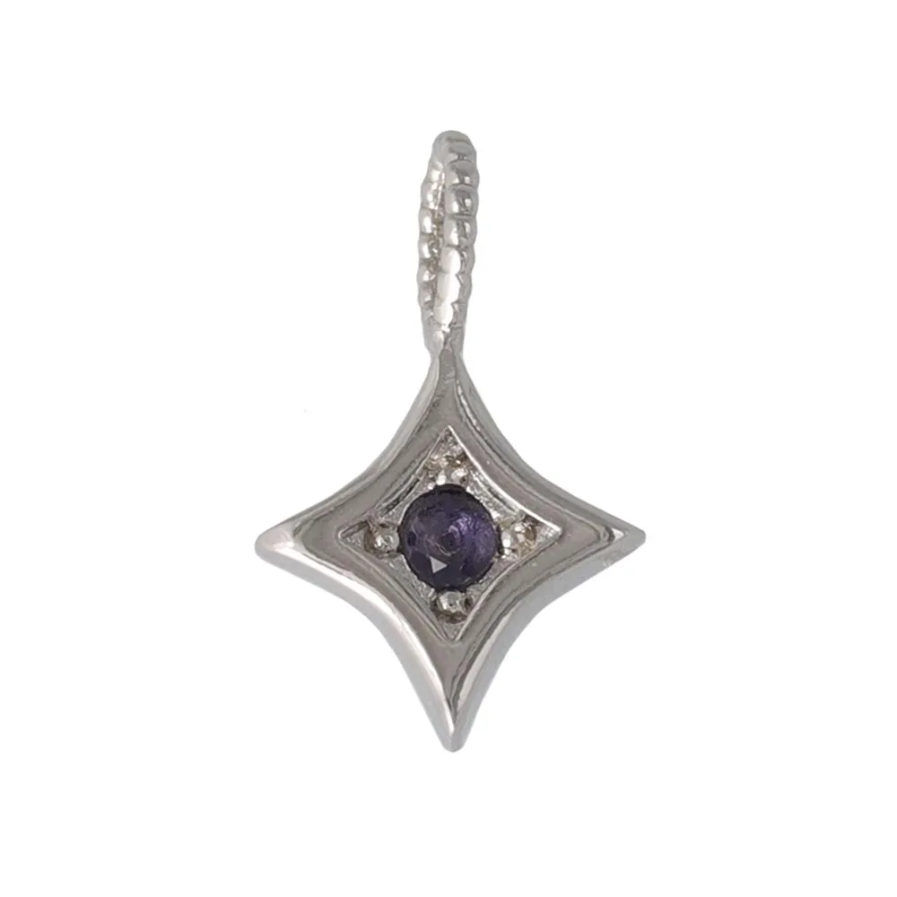 Silver Tone Star Necklace Charm