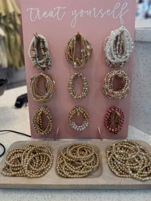 Stackable Gold Bead Bracelets