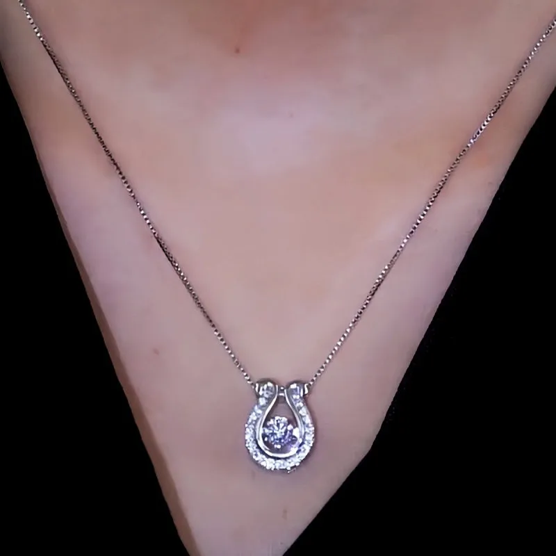 Sterling Silver Luxury Diamond Necklace