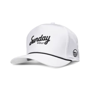 Sunday Golf Rope Hat | White & black
