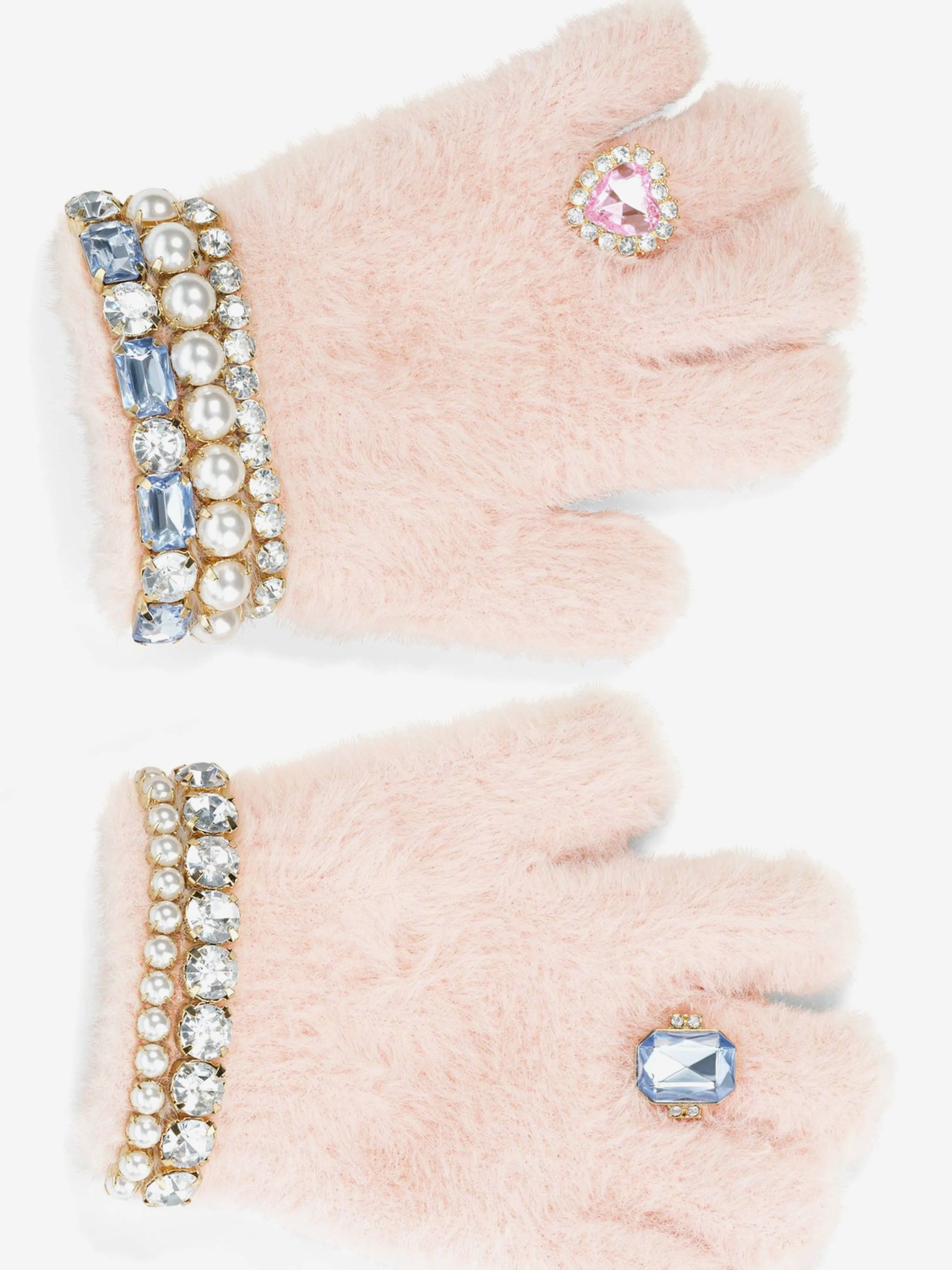 Super Smalls Girls Chenille Gloves in Pink