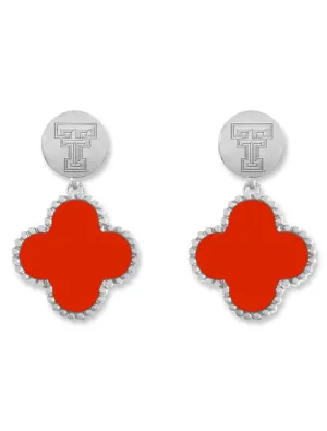 Texas Tech Red Raiders Clover Dangle Earrings