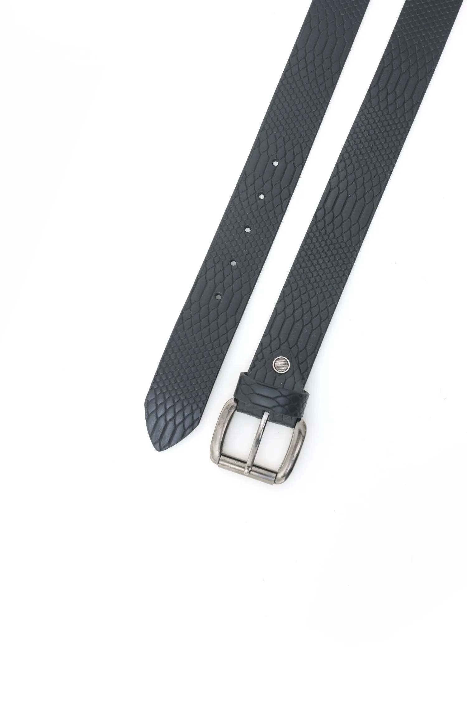 TEXTURED BELT-BLACK
