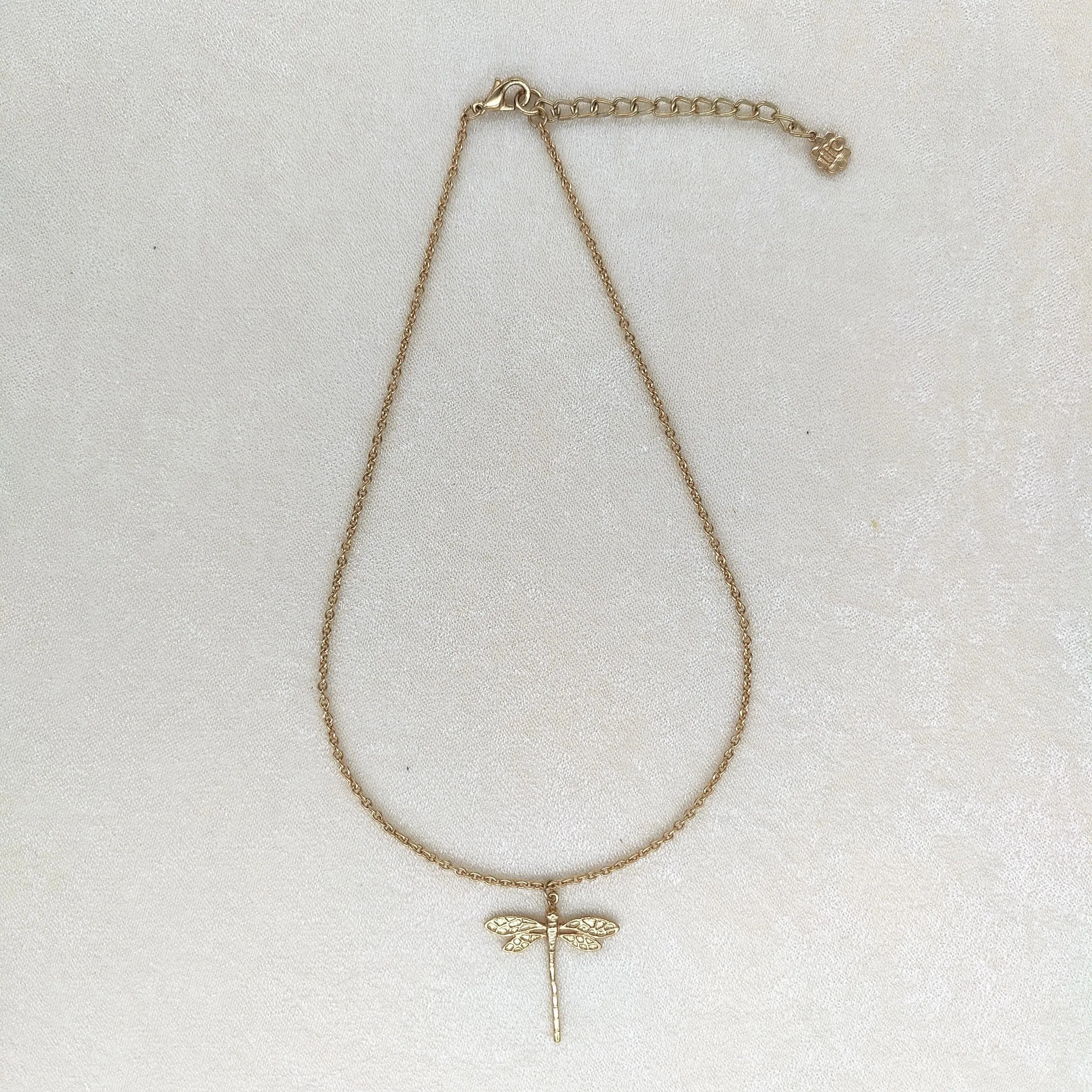 TFC Dragonfly Gold Plated Pendant Necklace
