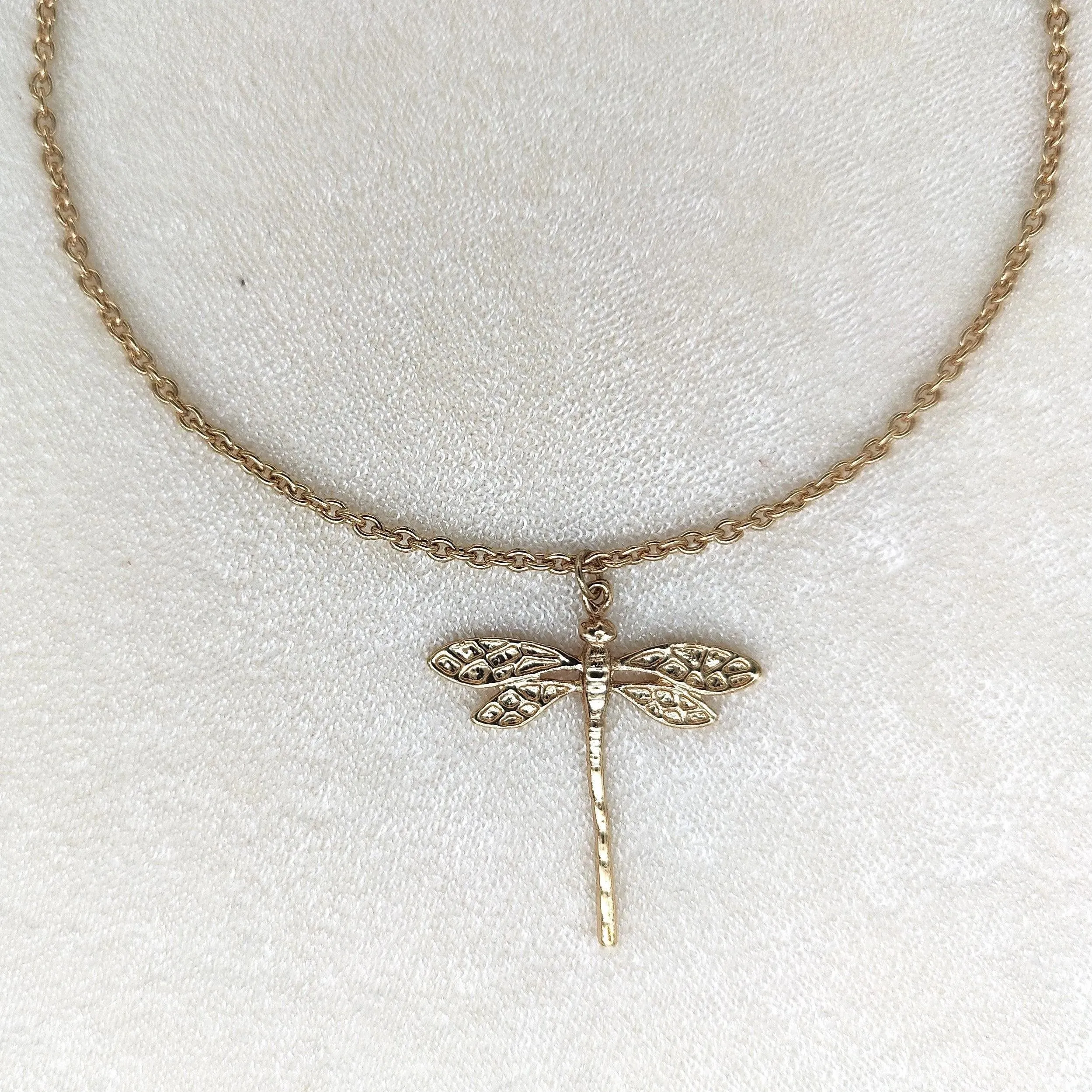 TFC Dragonfly Gold Plated Pendant Necklace